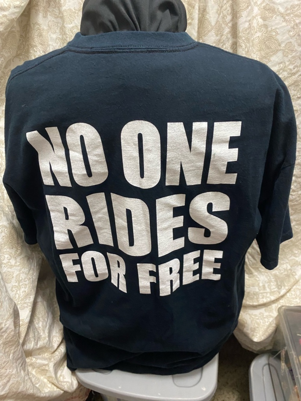 Gildan Black Short Sleeve Mustang Ranch Tee with Pink & White Logo